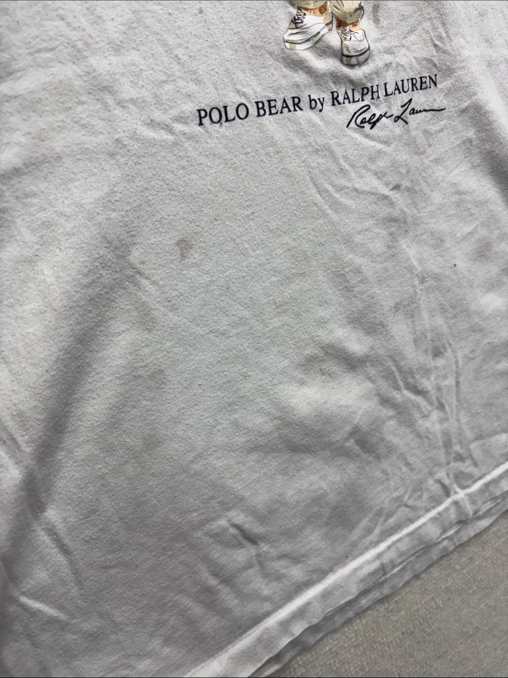 Polo by Ralph Lauren White Polo Bear on Short Sleeve Tee - Picture 4 of 12